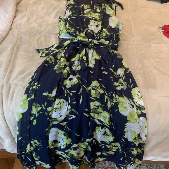 Navy midi dress
